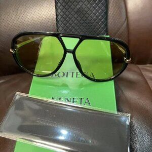 BOTTEGA VENETA Sunglasses BV1273 Black Gold Frame Yellow Lensd